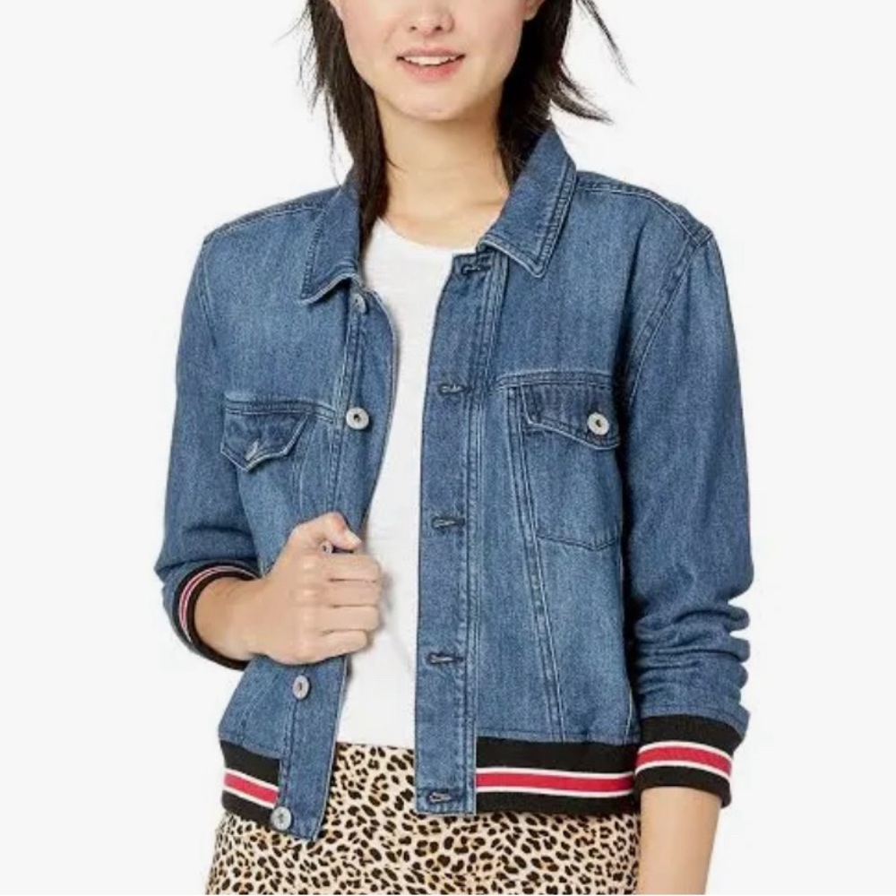 BB Dakota Denim Jacket with Rib Trim